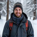 Portrait of Mike Reynolds, Mordelivaxentra Snowshoeing Guide