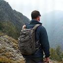 David L., looking thoughtful, on a mountain trail